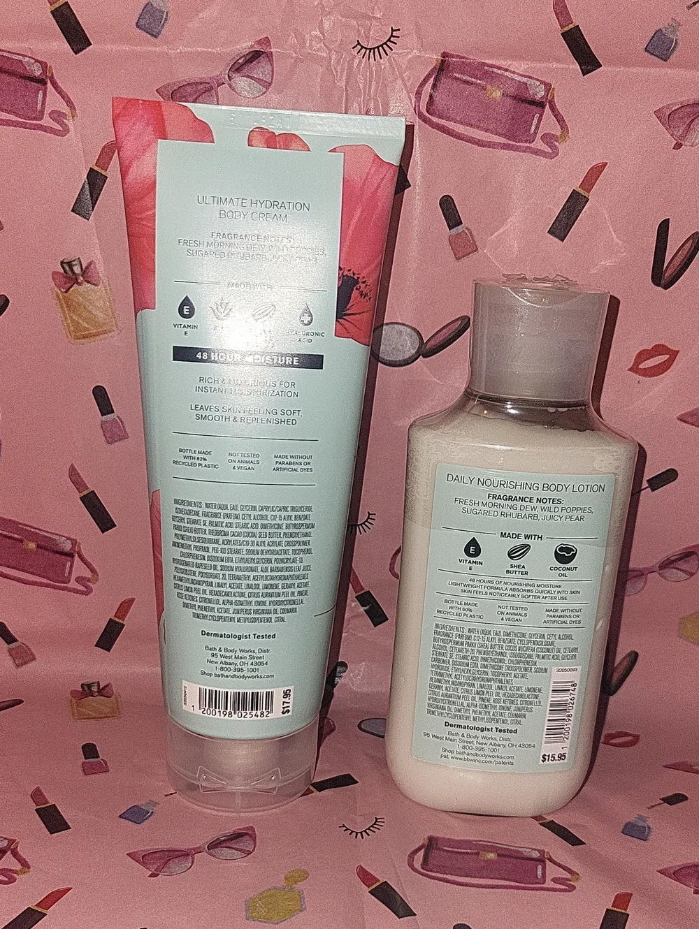 Bath & Body Works 2 Pc. Poppy Set Body Cream & Body Lotion NEW Full Size Sealed